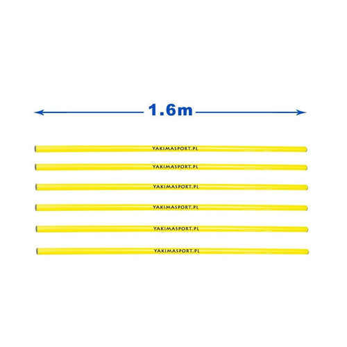 Zestaw treningowy Yakimasport 6x Tyczka 160 cm + podstawka - 100076