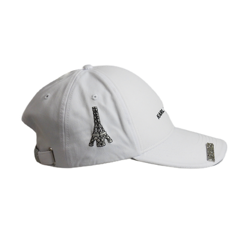 Karl Lagerfeld Paris White Adjustable Cap with pins - L5WH7947-wht