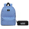 Plecak szkolny Vans Old III Skool Victoria Blue Check + Saszetka Piórnik
