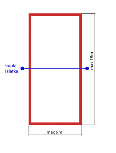 RomiSport Court Lines 9 x 18m Blue - Lin000052