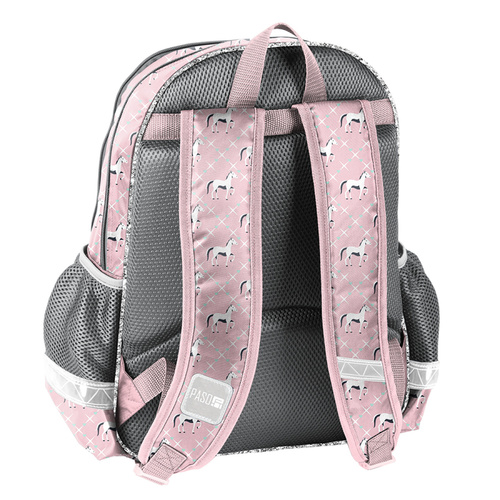 PASO Gray Horse School Backpack for Kids Pink - PP23KO-081