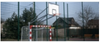 Two-post basketball basket, 225 cm reach, 180x105 backboard, rim, net