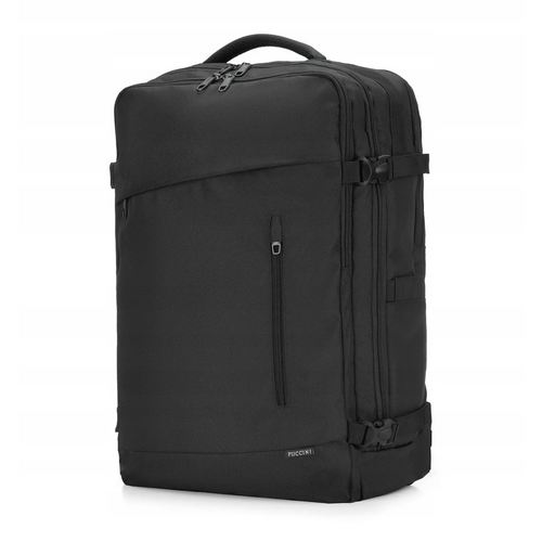 Plecak podróżny bagaż kabinowy Puccini Easy Pack Collection do samolotu czarny - PM9028-1