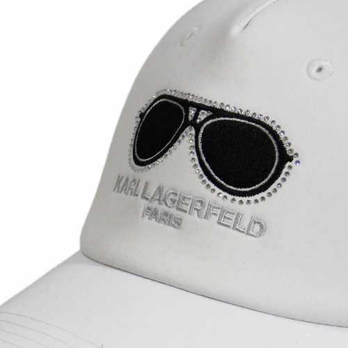 Karl Lagerfeld Paris White Adjustable Cap Glasses - L5WH7946-wht