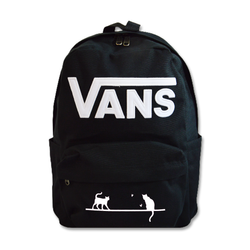 Vans New Skool 18 l Backpack black VN000628BLK1 + Custom Cats