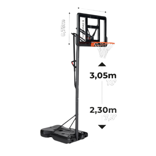 Zestaw do koszykówki regulowany do 305 cm OneTeam przestawny- OneTeam BH02