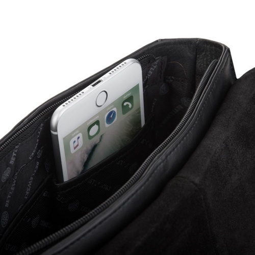 Men's leather bag Betlewski Cambridge Black - TBS-311