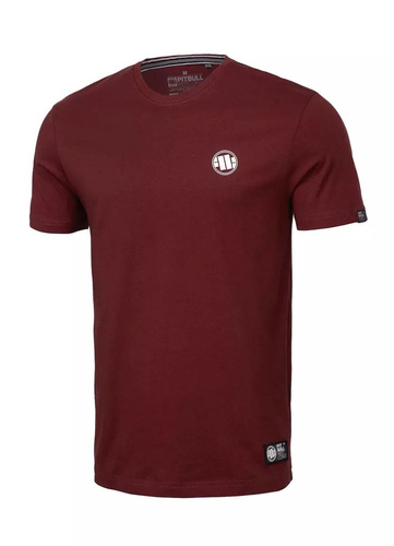 Koszulka męska Pit Bull West Coast Small Logo Burgundowa T-shirt