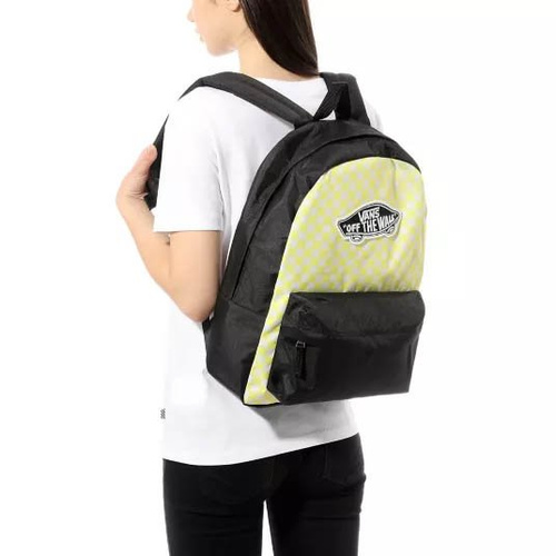 Plecak szkolny Vans Realm Lemon Tonic Checkerboard + Saszetka Piórnik