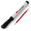 Pompka do piłki METEOR Aluminum 8 mm z wężykiem srebrna  - 39004