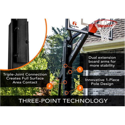 Goalrilla FT72 Basketball Set – 72" In-Ground, Professional Glass Board