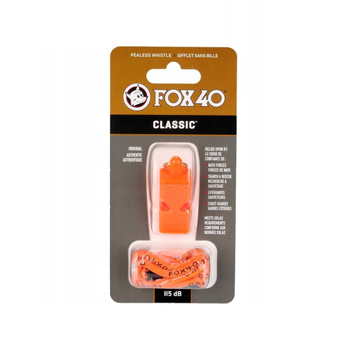 Gwizdek sędziowski FOX40 Classic Official pomarańczowy ze sznurkiem - 9903-0308