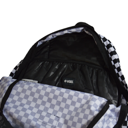 Plecak szkolny sportowy Vans Old Skool Check Backpack Kratka White/Black - VN000H4XY281