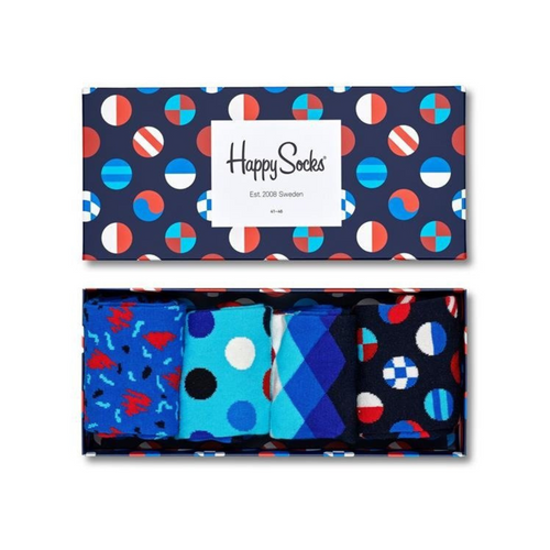 Happy Socks 4-pack Navy Socken - XNAV09-6500