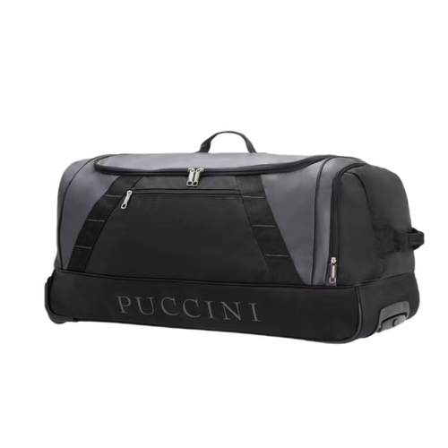 Travel bag on wheels PUCCINI gray with frame large suitcase 114L - DM40315L-4