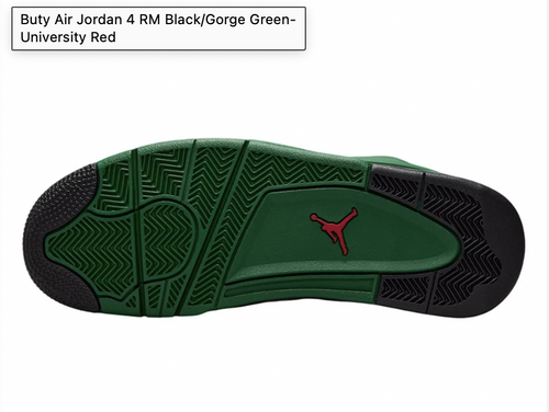 Buty sportowe sneakersy Air Jordan 4 RM Black/Gorge Green - FQ7939-003 