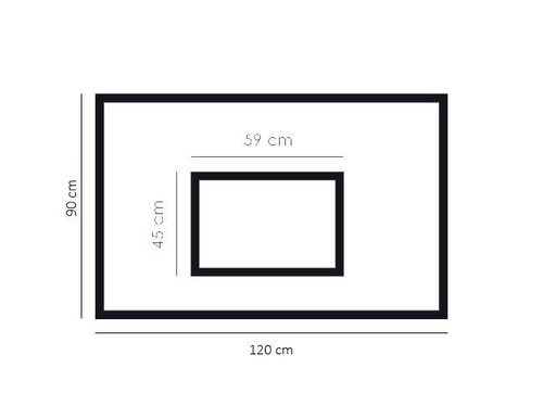 Tablica do koszykówki RomiSport 120 x 90 szkło akrylowe - Kos000058