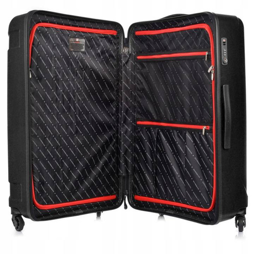 SwissBags Travel Suitcase Tourist 75cm Black