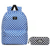 Vans Old Skool III Victoria Blue Check Backpack - VN0A3I6RZZ4