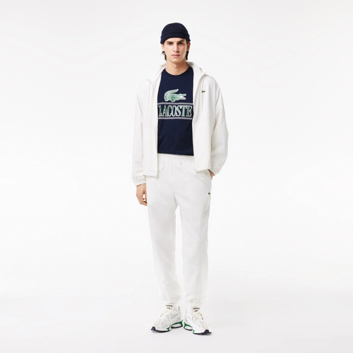 Czapka zimowa wełniana Lacoste Ribbed Wool Beanie Granatowa - RB0001-166