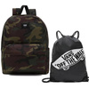 Plecak szkolny młodzieżowy Vans Old Skool Camo + worek OTW Benched Bag