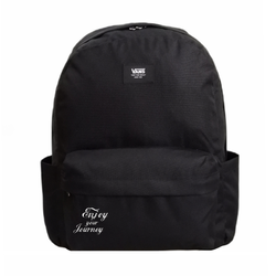 Plecak szkolny młodzieżowy Vans Old Skool Classic Backpack VN000H4WBLK1 + Custom Enjoy Your Journey