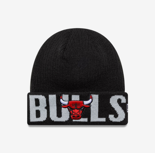 Czapka Zimowa Chicago Bulls Wordmark Black Cuff Knit Beanie Hat - 60691260