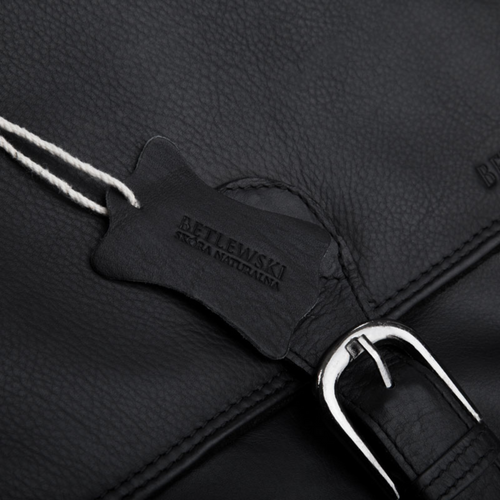 Men's leather bag Betlewski Cambridge Black - TBS-311
