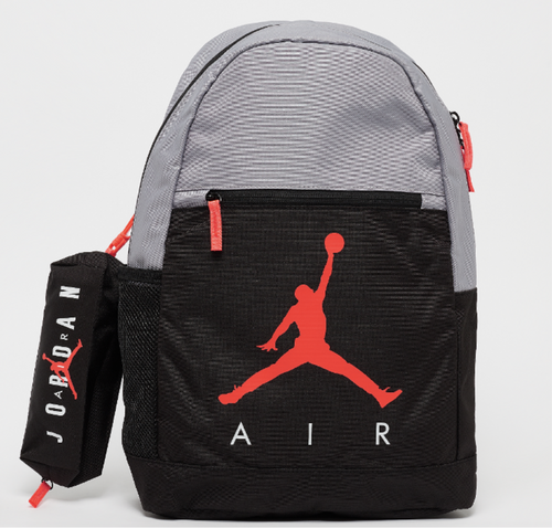 Plecak szkolny sportowy z piórnikiem czerwony biały Air Jordan School Backpack - 9B0503-G0W
