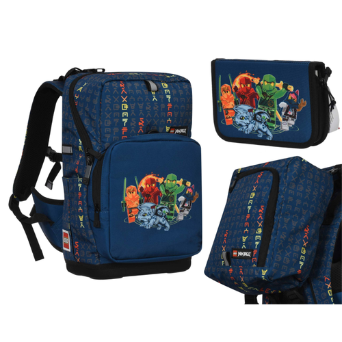Zestaw 3w1 Plecak szkolny torba piórnik Lego Optimo Starter Ninjago 20L Niebieski - 20254-2403
