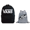 Plecak szkolny Vans New Skool 18 l czarny VN000628BLK1 + Worek Benched Bag