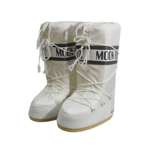 Damskie buty zimowe śniegowce Moon Boot MB Icon Nylon White - 80D1400440-A001