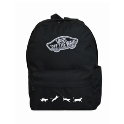 Vans Old Skool Classic Backpack Black VN000H4YBLK1 + Custom Cats