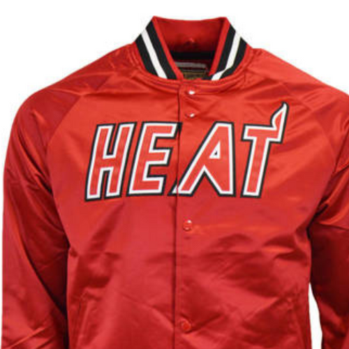 Mitchell & Ness Lighweight Satin Jacket NBA Miami Heat - STJKMG18013-MHESCAR