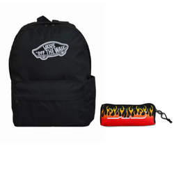 Vans Old Skool Classic Backpack Black VN000H4YBLK1 + Pencil Pouch Vans Fire