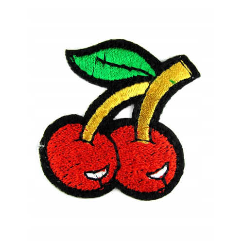 Naszywka Naprasowanka Termo Aplikacja Wiśnie z listkiem