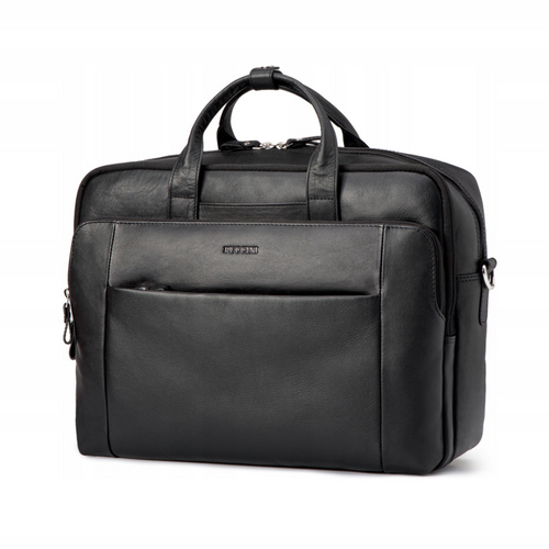 Skórzana torba na laptopa Puccini Royal Collection Czarna - LGD6423 1