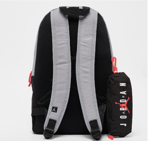 Plecak szkolny sportowy z piórnikiem czerwony biały Air Jordan School Backpack - 9B0503-G0W