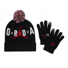 Zestaw młodzieżowy czapka zimowa + rękawiczki Air Jordan Essential Pom Beanie Set Czarny - 9A0869-023