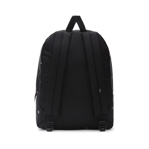 Zestaw plecak szkolny VANS Realm Backpack czarny kwiaty VN0A3UI6BR81 + Piórnik VANS VN0A3HMQBA5