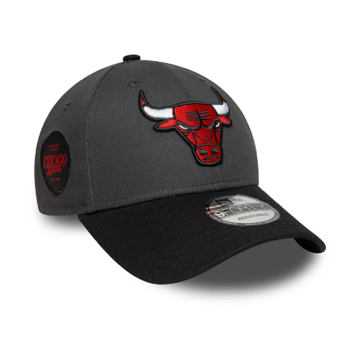 Czapka z daszkiem New Era 9FORTY NBA Chicago Bulls Sidepatch Charcoal - 60758984