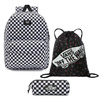 Zestaw plecak szkolny Vans Old Skool Check kratka czarno biały VN0A5KHRY28 + Worek + Piórnik