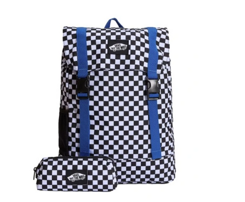 Plecak szkolny miejski Vans Utility Backpack Checkerboard + piórnik kratka - VN000PSFY281