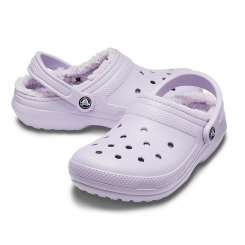 Klapki sandały Crocs Classic Lined Clog Lavender Fioletowe - 203591-50P