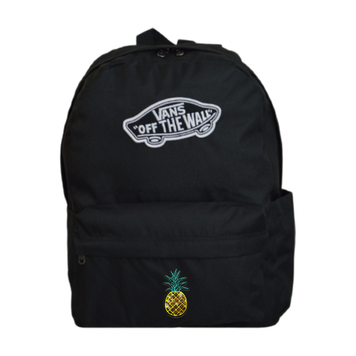 Plecak szkolny miejski Vans Old Skool Classic Backpack Czarny VN000H4YBLK1 + Custom Ananas