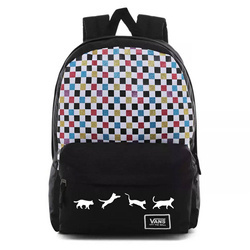 Vans Glitter Check Realm Backpack Custom Cats - VN0A48HGUX9