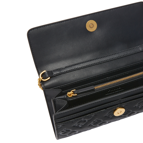 Damski portfel skórzany Pinko Love Tiny Birds Wallet C Monogram Czarny - 103765A1YB-Z99Q