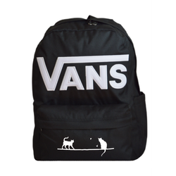 Vans Old Skool Drop V Backpack Black VN000H4ZBLK1 + Custom Cats