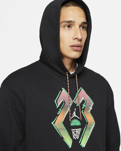 Męska bluza z kapturem Air Jordan Sport DNA Black czarna - CZ4845-010