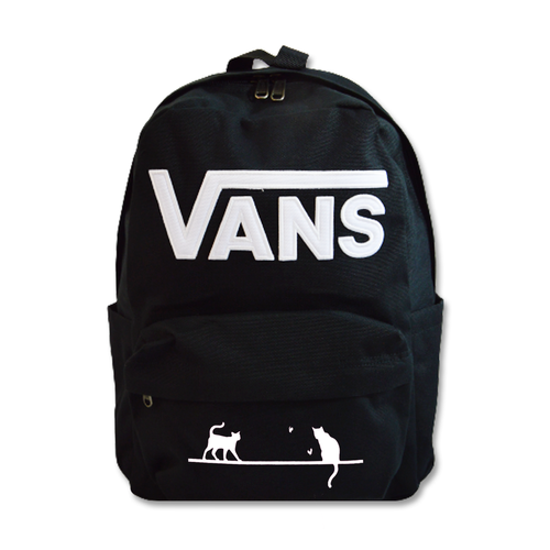 Vans New Skool 18 l Backpack black VN000628BLK1 + Custom Cats